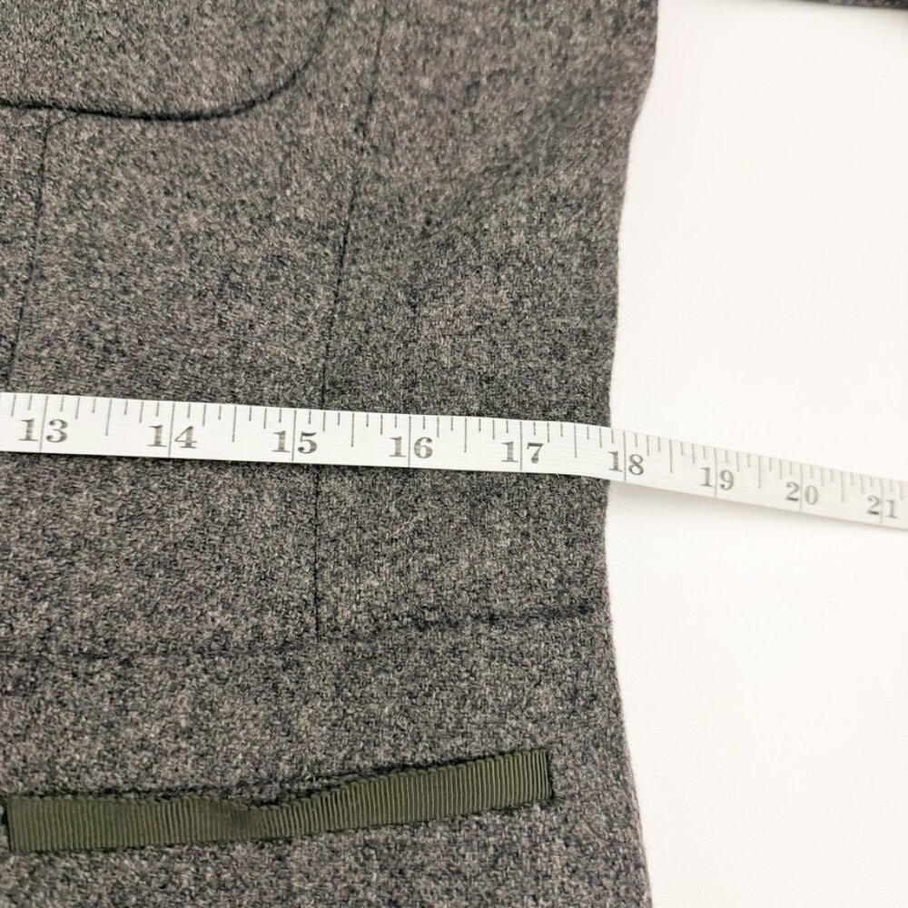 J. Crew Professor Blazer Women's Size 12 Grey Black Wool Jacket Schoolboy Preppy - Picture 9 of 14